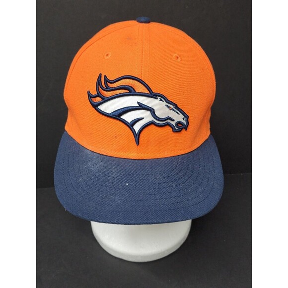 Denver Broncos New Era Fitted Hat Cap Orange Size 6 7/8 - Picture 2 of 9
